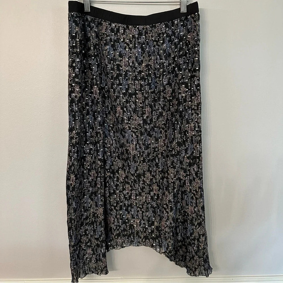 NWT Good Hart by Matilda Jane Black and Navy Paisley Wimberley Pleated Skirt - Picture 8 of 8